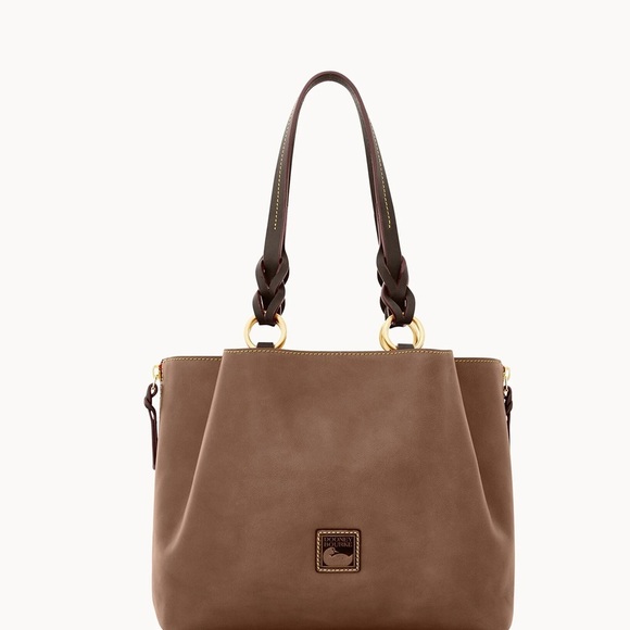 Dooney & Bourke Florentine Leather Large Zip Barlow - Elephant - Picture 1 of 12